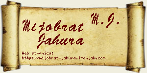 Mijobrat Jahura vizit kartica